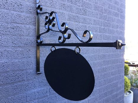Winkel bord van ijzer-zwart geschilderd, Unlabeled-uithang - 4