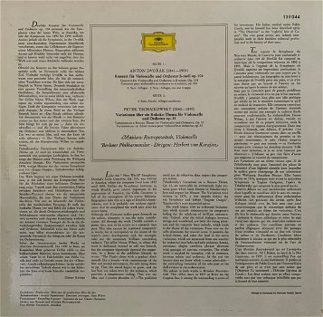 LP - Dvorak * Tschaikowsky - Mstislav Rostropovich CELLO - 3