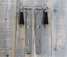 Retro Style deurbeslag set nikkel -deurbeslag-deurgreep