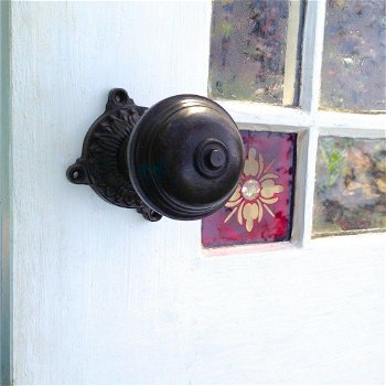 1 deur knop rozet, antiek ijzeren-knop-deurbeslag - 3