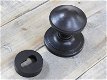 1 deurknop met rozet, van antieke ijzer, zwart-beslag - 0 - Thumbnail