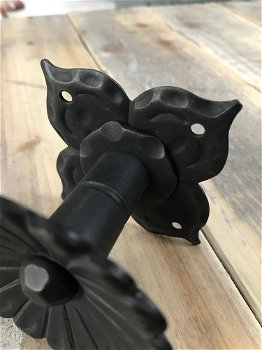 Deur-kast-knop Flower, metaal-zwart, prachtig ontwerp-2 - 4