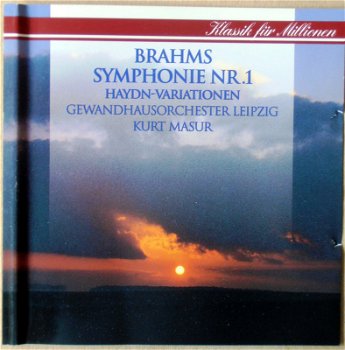 Kurt Masur - Brahms Symphonie Nr 1 (CD) Nieuw - 0