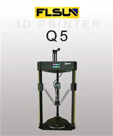 FLSUN Q5 Delta 3D Printer, 32Bit Mainboard, Titan Extruder, 
