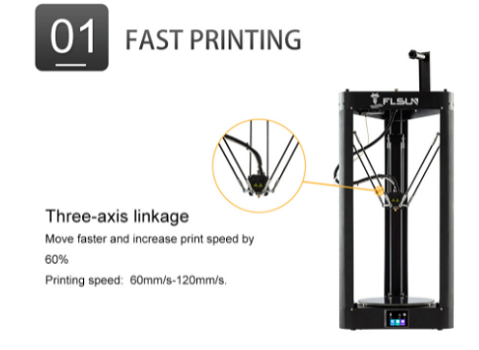 FLSUN QQ-S Pro Delta 3D Printer, Pre-assembled, - 1