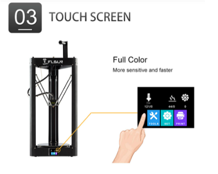 FLSUN QQ-S Pro Delta 3D Printer, Pre-assembled, - 3