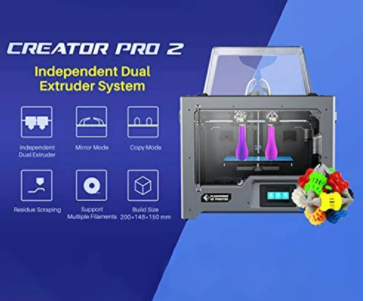 Flashforge Creator Pro 2 3D Printer with Independent Dual Extruder System 2 - 3