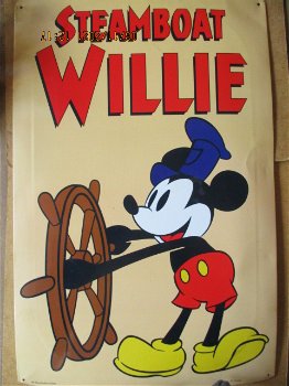 ad0430 metalen poster mickey 2 - 0