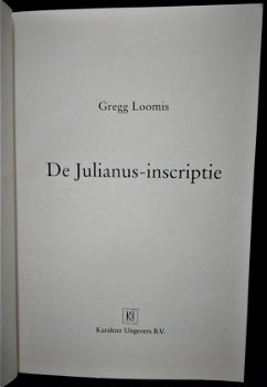 Julianus-inscriptie,G.Loomis,2e dr.,2009,zgan,335 blz.,thril - 2