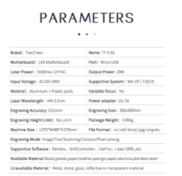 Twotrees Totem S 40W Laser Engraving Machine LD+FAC - 2