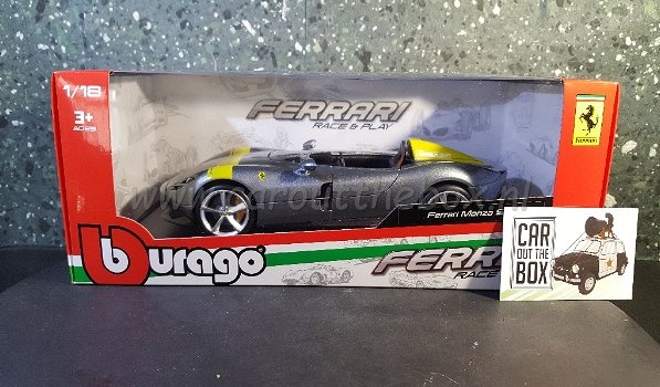 Ferrari Monza SP1 grijs 1:18 Bburago - 4