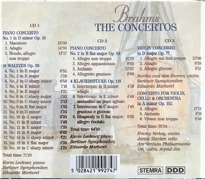 3-CD - BRAHMS - The Concertos - 1