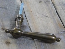1 deurknop, messing patina-deur -kruk, hendel Biedermeier