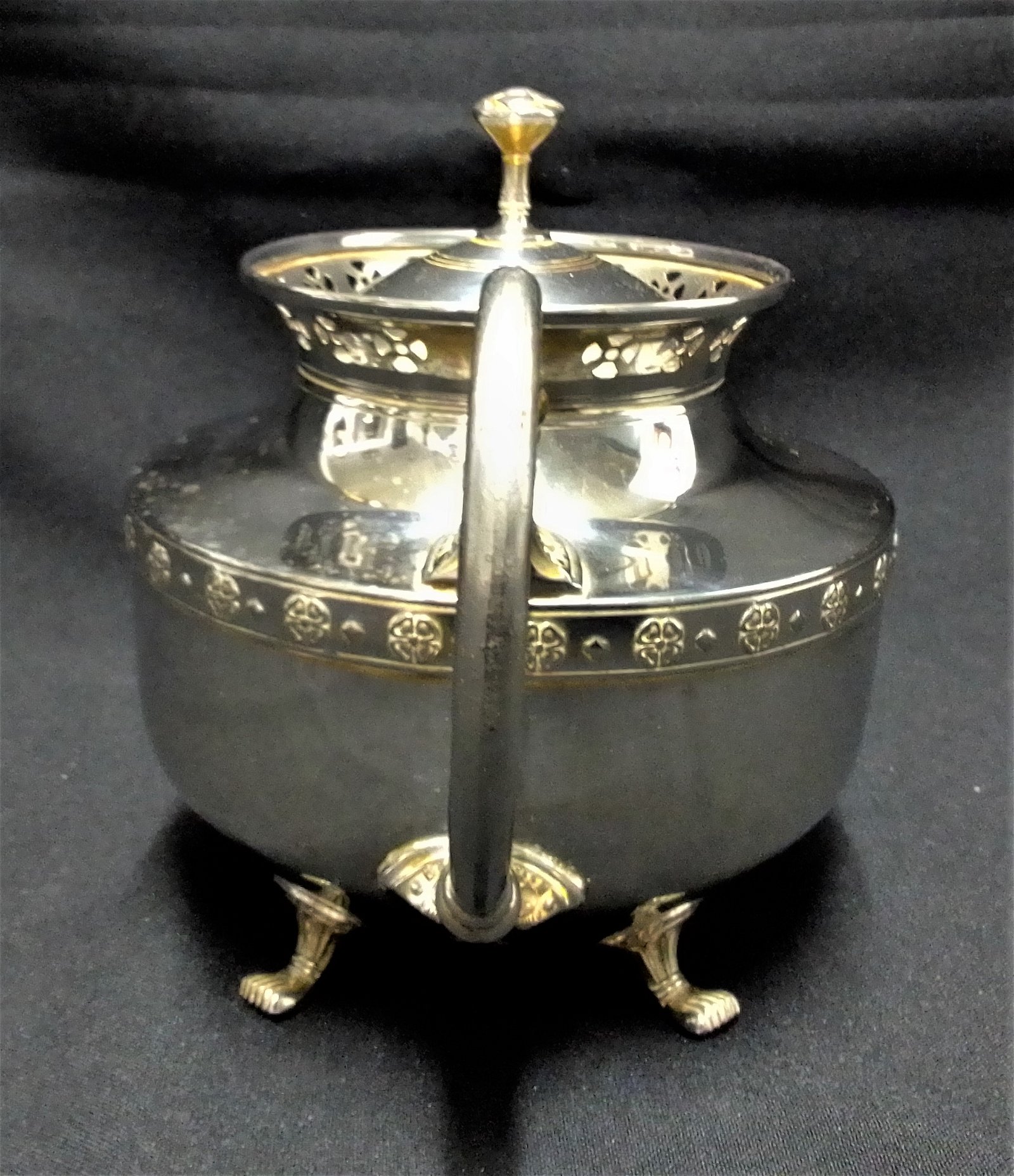 theepot, vernikkeld tin , KMD Tiel,1922,Art deco, zgst - Afbeelding 2