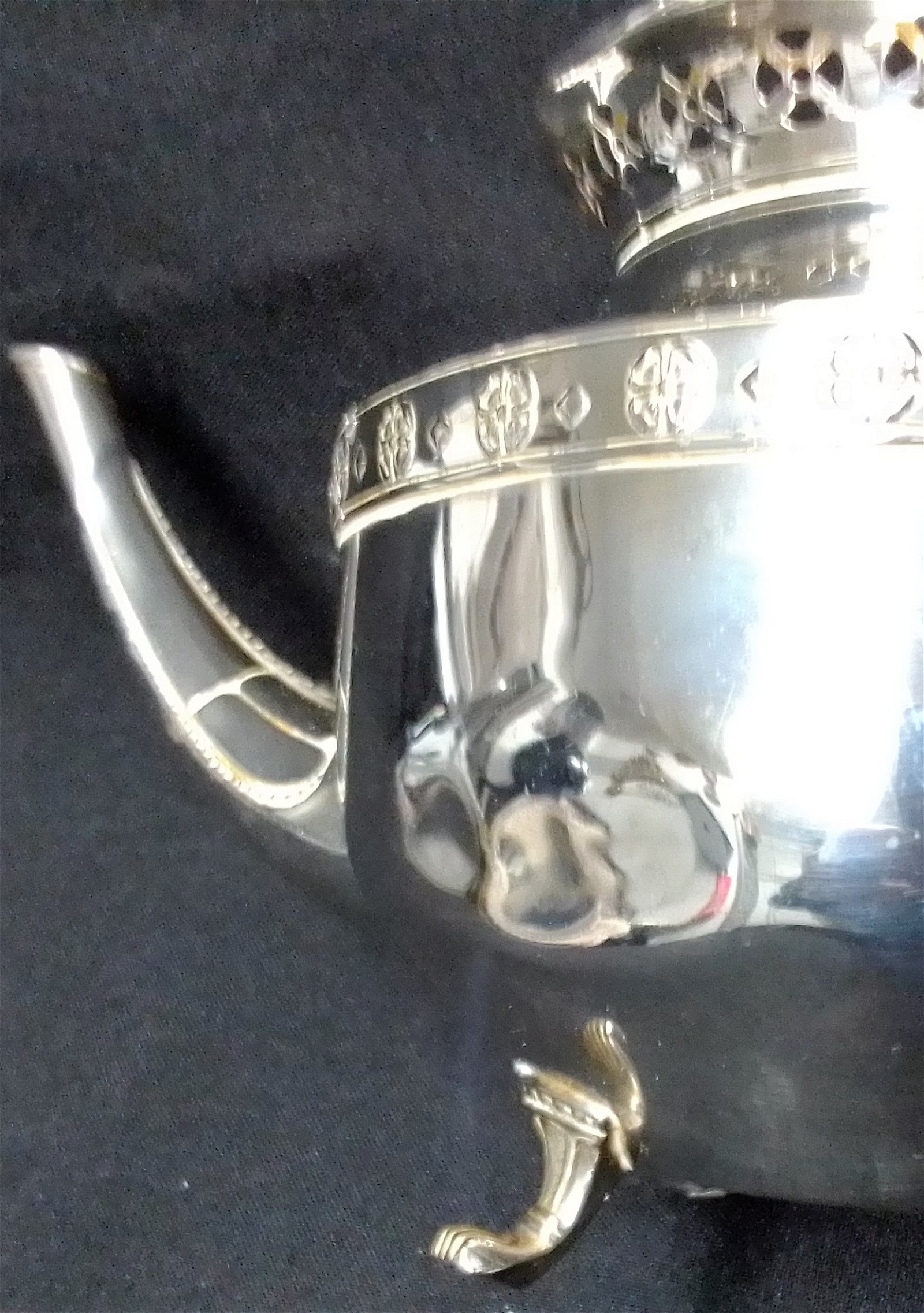 theepot, vernikkeld tin , KMD Tiel,1922,Art deco, zgst - Afbeelding 8