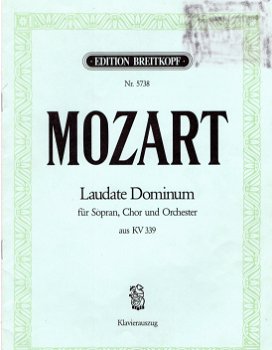 Laudate Dominum,W.A. Mozart,KV339,pianouittreksel,Breitkopf - 0