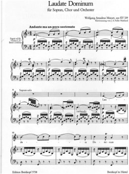 Laudate Dominum,W.A. Mozart,KV339,pianouittreksel,Breitkopf - 2