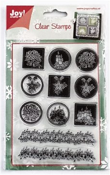 NIEUW set clear stempels Christmas Seals Kerst Joy! Crafts