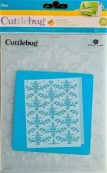 NIEUW grote Embossing Folder Nat / Wallpaper van Cuttlebug - 0