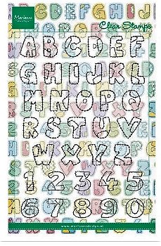 NIEUW grote set clear stempels Patchwork Alphabet van Marianne Design - 0