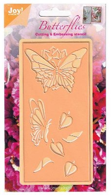 NIEUW Cutting / Embossing stencil Butterflies Rectangle van Joy! Crafts