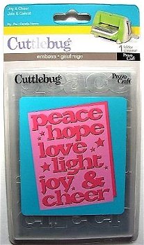 NIEUW Embossing FolderJoy and Cheer Kerst van Cuttlebug - 1