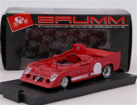 1:43 Brumm r237 Alfa Romeo 33 TT 12 Prototipo 1974 rood - 0