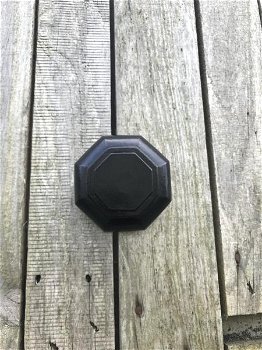 Een grote deurknop, zeer solide, mat zwart-deurknop- - 2