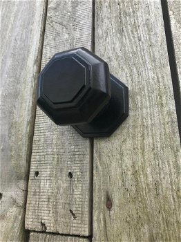 Een grote deurknop, zeer solide, mat zwart-deurknop- - 5