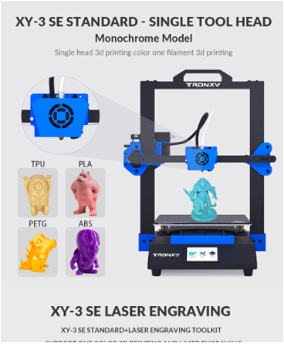 Tronxy XY-3 SE 3D Printer 255*255*260mm Printing Size Dual - 2