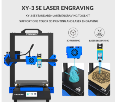 Tronxy XY-3 SE 3D Printer 255*255*260mm Printing Size Dual - 3