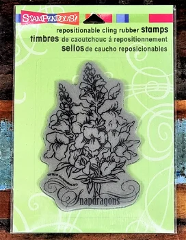 NIEUW cling stempel Snapdragons Bloemen van Stampendous - 0