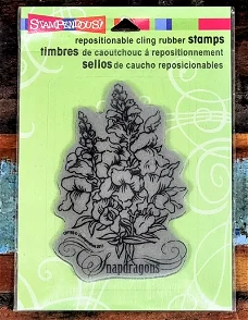 NIEUW cling stempel Snapdragons Bloemen van Stampendous