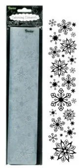 NIEUW embossing folder Snowflakes 12 inch Border Kerst van Darice - 0