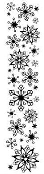 NIEUW embossing folder Snowflakes 12 inch Border Kerst van Darice - 1