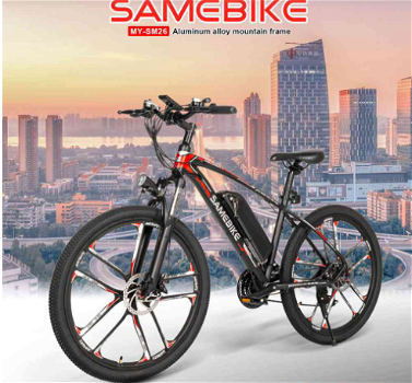 Samebike MY-SM26 Electric Bike 26 Inch 30km/h Up 80km Range - 1