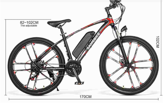 Samebike MY-SM26 Electric Bike 26 Inch 30km/h Up 80km Range - 7