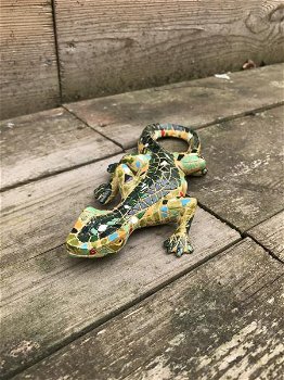 Een prachtige salamander in mozaiek stijl, vrolijk beeldje - 1