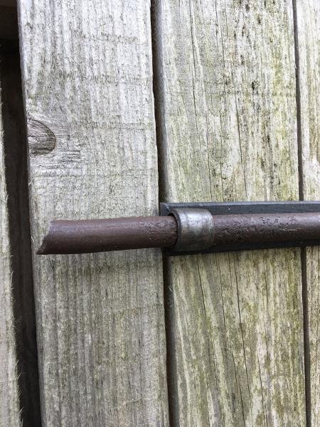 Fraai en groot schuifslot, zeer robuust, gemaakt van ijzer - Afbeelding 3