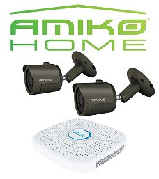 Amiko IPCAM home startersset bullet 2, antraciet camera beveiligings