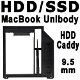 HDD Caddy | 2e 2.5 SATA HDD of SSD in MacBook of Laptop - 1 - Thumbnail