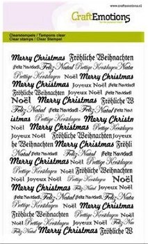 NIEUW clear stempel Christmas Background Text van Craft Emotions - 0