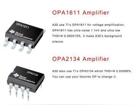 TOPPING A30 Headphone amp / preamplifier - OPA2134 / OPA1611 - 4