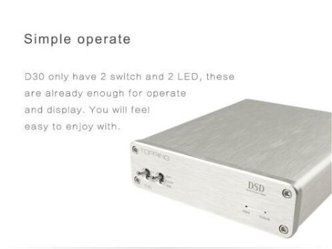 TOPPING D30 USB DAC 24bit/192kHz DSD 128 XMOS CS4398 - 5