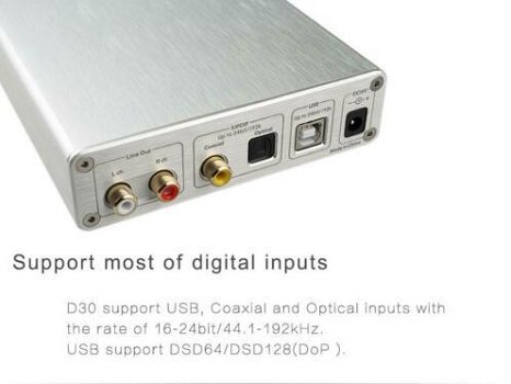 TOPPING D30 USB DAC 24bit/192kHz DSD 128 XMOS CS4398 - 6