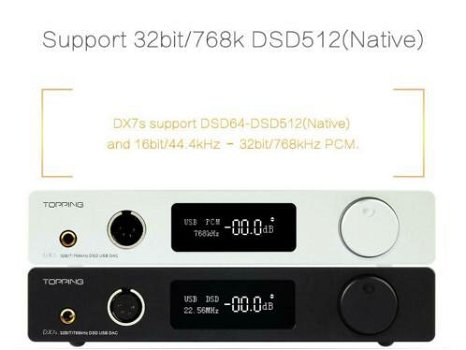 TOPPING DX7S 2x ES9038 DAC / Preamp DSD 32bit / 384kHz - 1