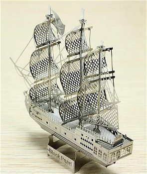 Metalen bouwpakket ZOYO Black Pearl Pirate Ship 3D nieuw - 1