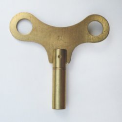Messing klok sleutel model A (sleutelmaat 5,25 mm)