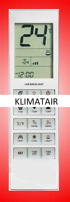 Vervangende afstandsbediening voor de airco's van Klimatair