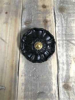 Deurbel Malve zwarte deurbel, retro villa - bel - 3